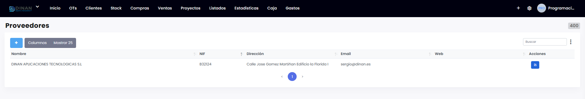 Una ilustración del proceso de proveedores