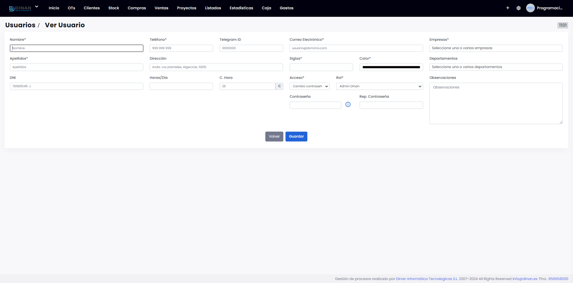 Una ilustración de la configuración del Usuario