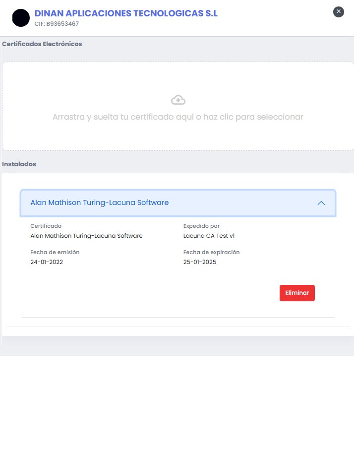 Una ilustración de la configuración del Software de facturación